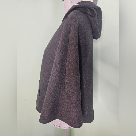 Car Seat Poncho Cape for Kids, Wool Blend Girls Dress Coat with Hoodie 10T - Picture 3 of 5